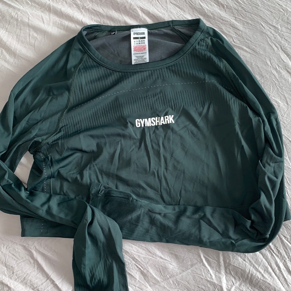 NEVER WORN GYMSHARK ACTIVE CROP TOP EMERALD GREEN